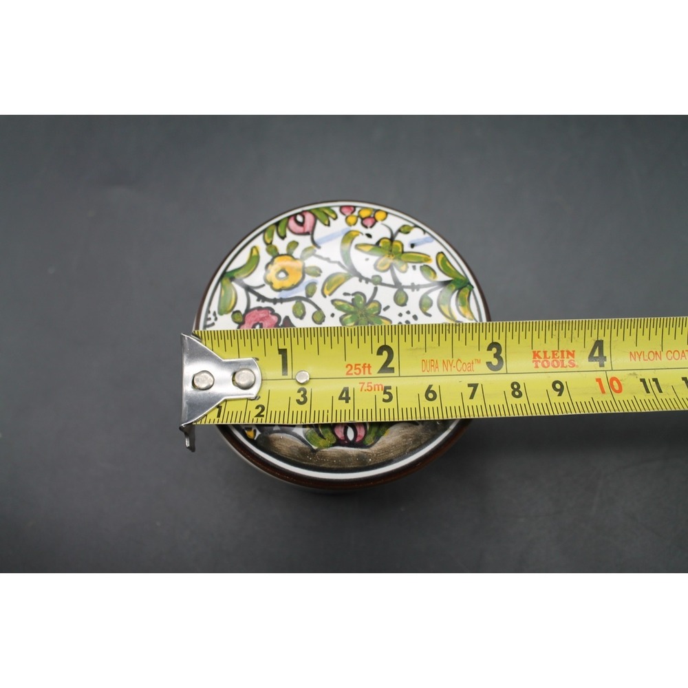 Hand Painted Portuguese Pottery Trinket Box Folk Art Animal Floral Conimbriga - Picture 10 of 11